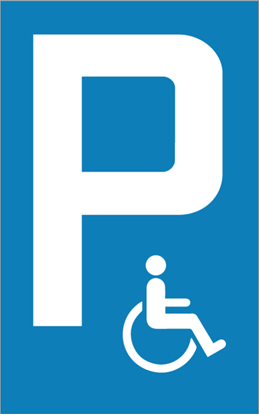 Bild von Parkplatzschild Behindert