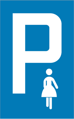 Bild von Parkplatzschild Frauenparkplatz