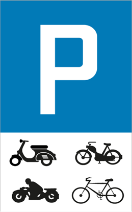 Bild von Parkplatzschild Zweiräder