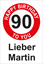 Bild von Geburtstagsschilder 90 Happy Birthday