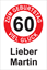 Bild von Geburtstagsschilder 60 Zum Geburtstag