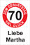 Bild von Geburtstagsschilder 70 Zum Geburtstag