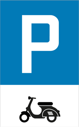 Bild von Parkplatzschild Vespa