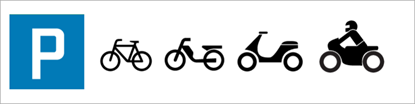 Bild von Parkplatzschild Zweirad