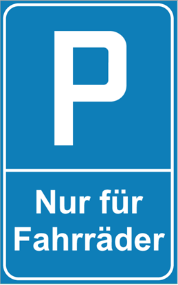Bild von Parkplatzschild Nur für Fahrräder