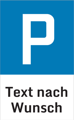 Bild von Parkplatzschild mit Text